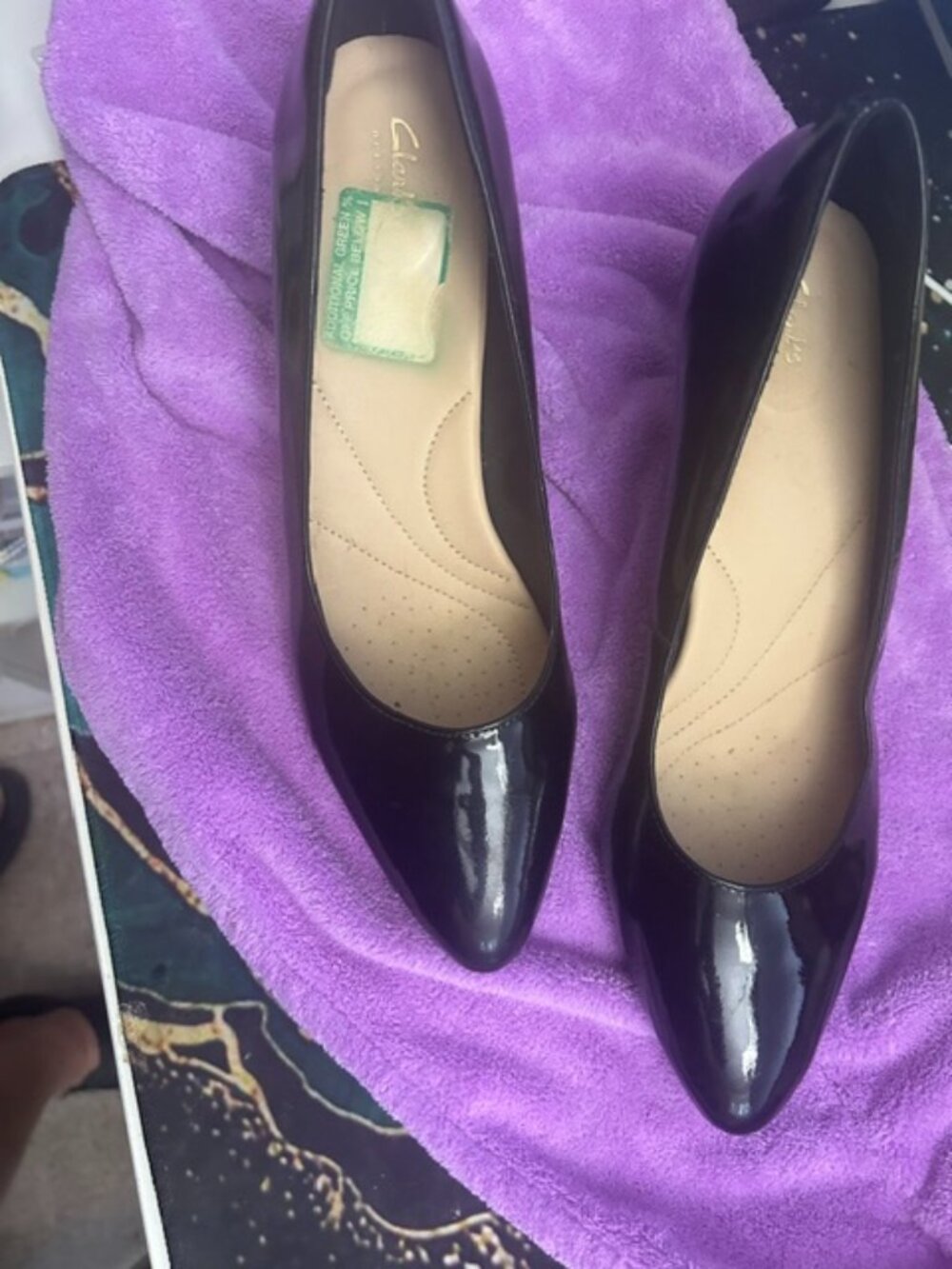 Clarks Calla Rose Black Patent Leather